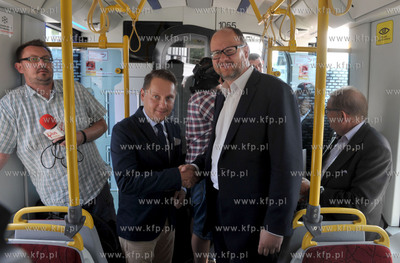 Pierwszy przejazd tramwaju nowa linią na trasie Siedlce...