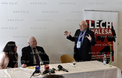 Wizyta Lecha Wałęsy w Billund w Danii. Konferencja...