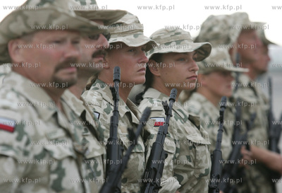 Gdansk. Lotnisko im. Lecha Walesy.
Uroczystosc pozegnania...