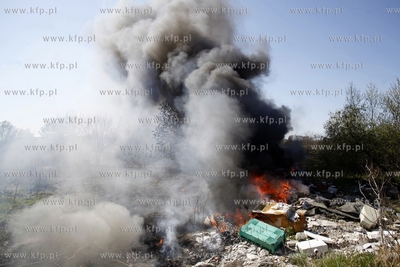 Pozar laki na wysokosci ul. Szklana Huta w Gdanskiej...