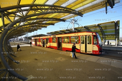 Przystanek tramwajowy w Gdańsku Letnicy. 17.02.2015...
