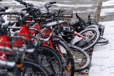 Zima w Gdańsku. Rowery Mevo.  30.12.2025 fot. Paweł...