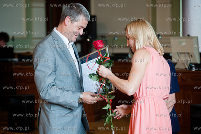 Gdansk. Sala obrad Rady Miasta Nowego Ratusza. Gala...