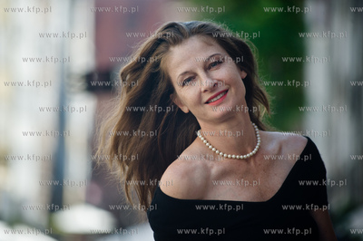 Gdansk. Ul. Mariacka. Aktorka z Gdanska, mieszkajaca...