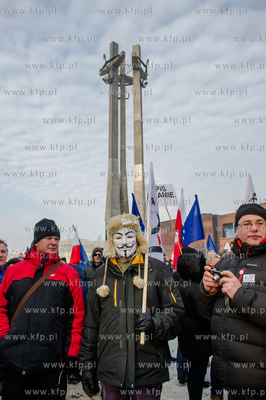 Gdansk. Manifestacja pod haslem W obronie Twojej wolnosci,...