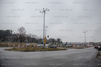 Gdansk. Przygotwania do zmian organizacji ruchu, polegajacych...