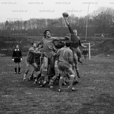 Mecz rugby pomiedzy Lechia Gdansk a AZS AWF Warszawa,...
