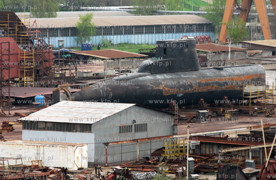 Okret podwodny w Stoczni Marynarki Wojennej 03.05.2008...