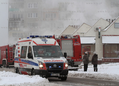 Pozar w sklepie rybnym na Gdanskim osiedlu Morena,...