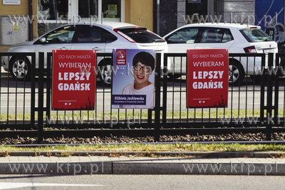 Plakaty wyborcze komitety Lepszy Gdańsk w okolicy...