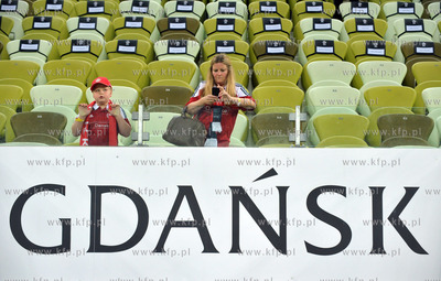 Gdansk. PGE Arena. Mecz towarzyski Polska- Dania. Nz....