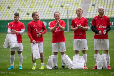 Stadion Gdańsk. Mecz towarzyski drużyn piłkarskich...