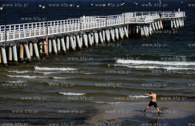 Gdynia Orlowo. Molo zbudowane w 1929 roku o dlugosci...