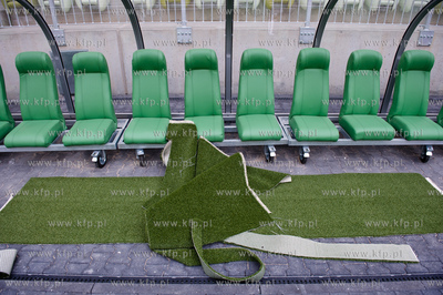 Gdansk. Stadion PGE Arena. Pierwszy oficjalny trening...