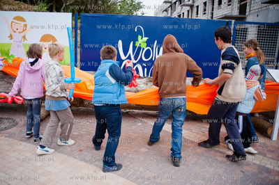 Gdansk. Budowa Osiedla Wolne Miasto Gdansk przy ulicy...