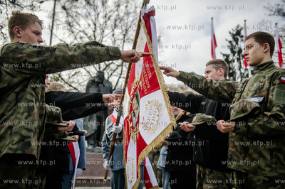Gdansk. Wrzeszcz. Uroczyste złożenie kwiatów pod...