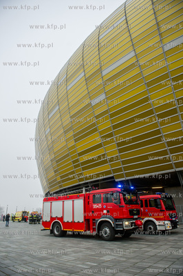 Stadion Energa Gdańsk. Ćwiczenia służb ratowniczych...