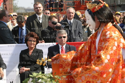 Uroczystosci chrztu samochodowca "Amber Arrow" zbudowanego...