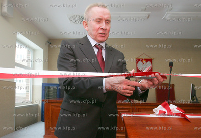 Szczecin. Minister sprawiedliwosci Andrzej Czuma na...