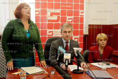 Gdynia. Konferencja prasowa SLD, w ktorej udzial wzial...