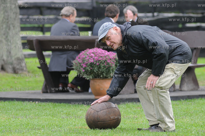 Andrzej Kotkowski na planie zdjeciowym filmu "Uklad...