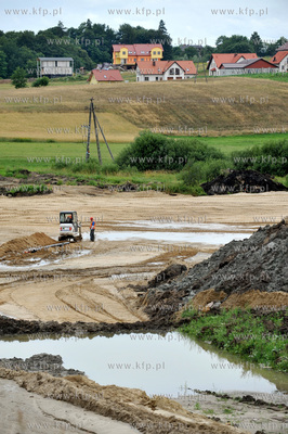 Gdansk.  Obwodnica Trojmiasta. Wmurowania kamienia...