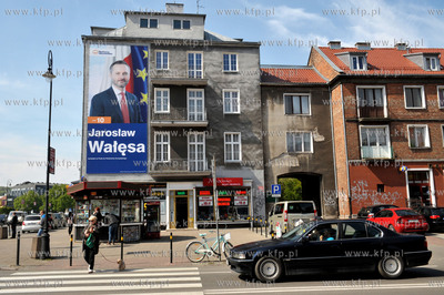 Kampania wyborcza do Europarlamentu. Bilbord wyborczy...