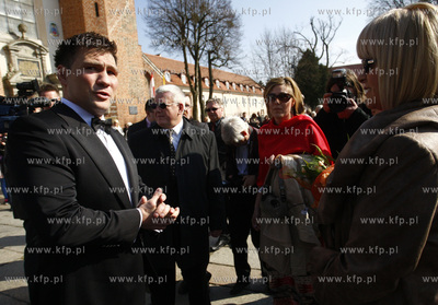 Gdansk. Katedra Oliwska. Slub Dariusza Michalczewskiego...