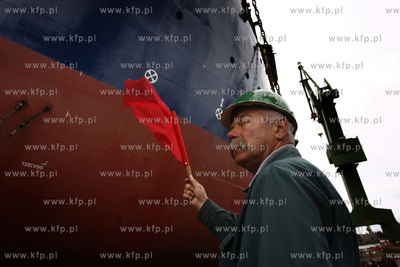 Stocznia Gdansk S.A.. Wodowanie jednostki typu offshore...