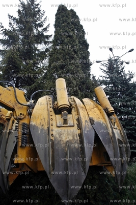 Sopot. Wykopywanie drzew i krzewow  na placyku przy...