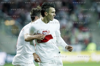 Gdansk. PGE Arena. Mecz towarzyski Polska- Dania. Nz....