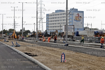 Gdansk Letnica. Przebudowa torowiska przy ul. Marynarki...