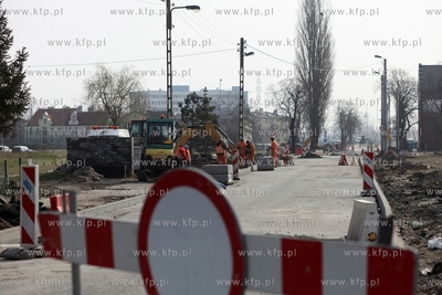 Przebudowa ulicy Uczniowskiej w Gdańsku Letnicy. 25.03.2015...