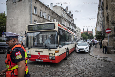 Skrzyżowanie ulic Rzeźnickiej i Jana Augustyńskiego....