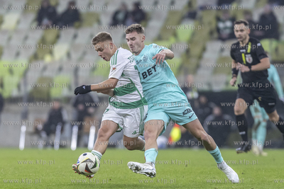 Lechia Gdańsk - Sląsk Wrocław. Nz. Anton Tsarenko...
