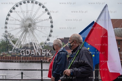 Gdańsk. 16. rocznica wejścia Polski do Unii Europejskiej....