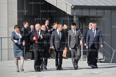 Gdansk. Uroczystosc zakonczenia budowy Centrum Medycyny...