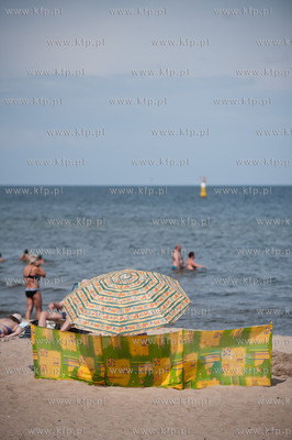 Sopot. Tlumy turystow, podczas slonecznego i goracego...