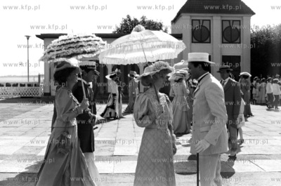 Molo w Sopocie. Plan filmowy "Miedzy ustami a brzegiem...