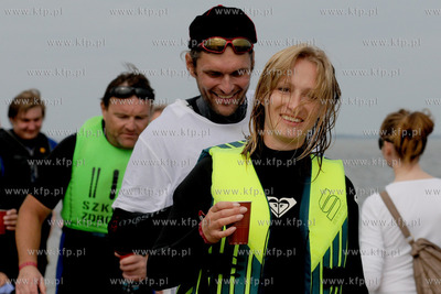 XII edycja Marszu Sledzia przez Zatoke Pucka na trasie...