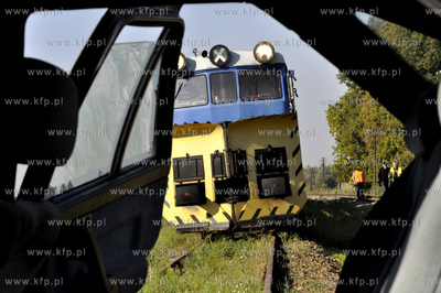 Kwidzyn. Cwiczenia sluzb ratowniczych. Wypadek kolejowy...