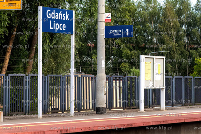 Peron na stacji kolejowej Gdańsk Lipce. 
25.07.2022
fot....
