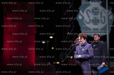 Gdańsk. Plac Solidarności. Europejski wiec solidarności...