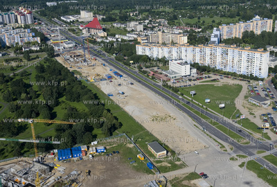 Gdansk Zaspa z lotu ptaka. Aleja Jana Pawła II, dawny...