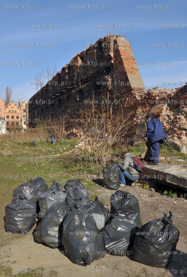 Prace porzadkowe na polnocnej czesci Wyspy Spichrzow...
