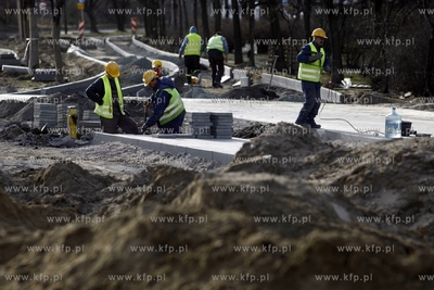 Gdańsk. Prace przy budowie Trasy Słowackiego na odcinku...