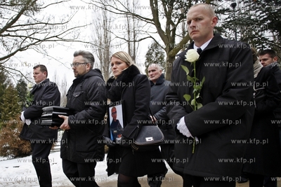 Gdansk. Cmentarz lostowicki. Pogrzeb perkusity zespolu...