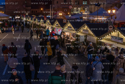 Jarmark Bożonarodzeniowy w Gdańsku na Targu Węglowym....