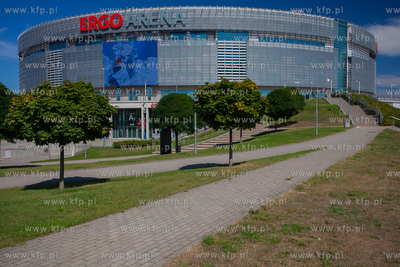 Hala widowiskowo - sportowa Ergo Arena na granicy Gdańska...
