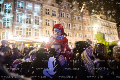Gdańsk. Przywitanie Swietego Mikolaja oraz zapalenie...